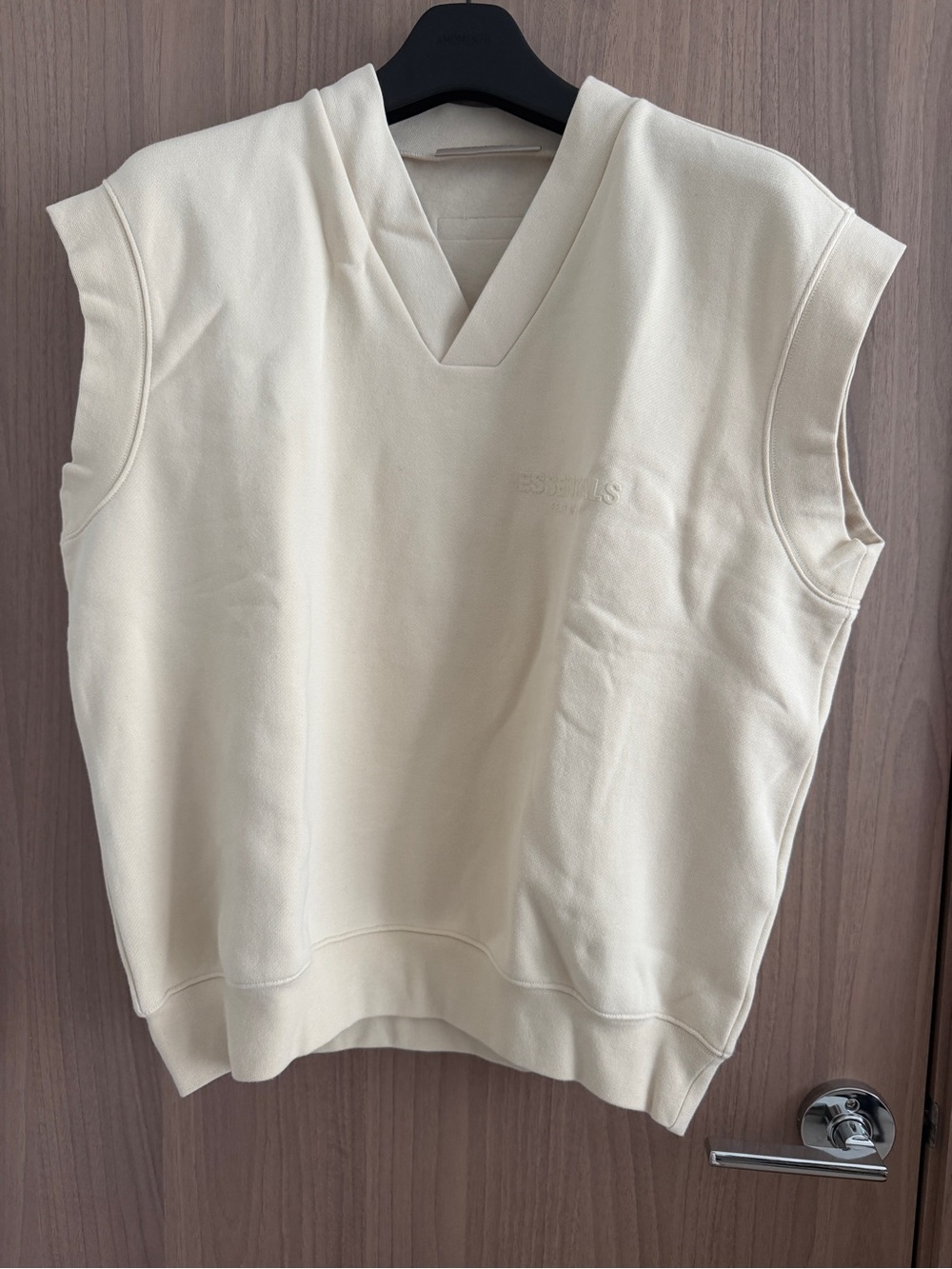 Fear of God Cream Sleeveless V-Neck Sweatshirt Vest